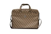 Tassen - GUESS Saffiano 4G Triangle Logo bag for a 16'' laptop - brown - 3666339051105