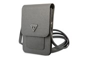 Tassen - GUESS Handbag GUWBSATMGR gray / gray Saffiano Triangle - 3666339050504