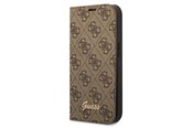 Mobiel - Covers & Cases - GUESS GUBKP14XHG4SHW iPhone 14 Pro Max 6.7 "brown / brown book 4G Vintage Gold Logo - 3666339083236