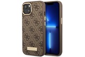 Mobiel - Covers & Cases - GUESS GUHMP14MU4GPRW iPhone 14 Plus 6.7 "brown / brown hard case 4G Logo Plate MagSafe - 3666339069919