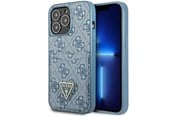 Mobiel - Covers & Cases - GUESS 4G Triangle Logo Cardslot Case for iPhone 13 Pro / 13 - Blue - 3666339047788