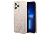 Mobiel - Covers & Cases - GUESS 4G Triangle Logo Cardslot Case for iPhone 13 Pro / 13 - Pink - 3666339047740