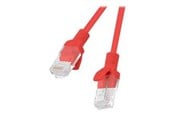Netwerk - kabel - Lanberg patch cable - 50 cm - red RAL 3017 - Rood - PCU6-10CC-0050-R