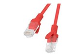 Netwerk - kabel - Lanberg patch cable - 25 cm - red RAL 3017 - Rood - PCU6-10CC-0025-R