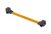 Netwerk - kabel - Lanberg network coupler - 17 cm - black orange - Zwart - ADS-RJ45-RJ45-245