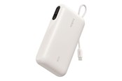 Powerbank - Belkin BoostCharge power bank - with integrated cable and display - 2 x USB-C USB - 45 watt - 20000 mAh - BPB030HQSA