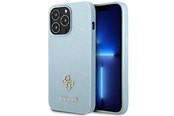 Mobiel - Covers & Cases - GUESS Saffiano 4G Small Metal Logo case for iPhone 13 Pro Max - blue - 3666339048037