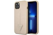Mobiel - Covers & Cases - GUESS GUHCP14MPSATLE iPhone 14 Plus 6.7" beige/beige hardcase SaffianoTriangle Logo - 3666339065416