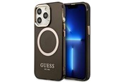 Mobiel - Covers & Cases - GUESS Gold Outline Translucent MagSafe Case for iPhone 13 Pro / iPhone 13 - Black - 3666339057039