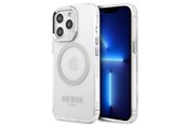Mobiel - Covers & Cases - GUESS Metal Outline MagSafe case for iPhone 13 Pro / iPhone 13 - silver - 3666339057275