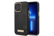 Mobiel - Covers & Cases - GUESS GUHMP13LSAPSTK iPhone 13 Pro / 13 6.1" black/black hardcase Peony Logo Plate MagSafe - 3666339056674