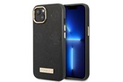 Mobiel - Covers & Cases - GUESS GUHMP13MSAPSTK iPhone 13 6.1" black/black hardcase Peony Logo Plate MagSafe - 3666339056667