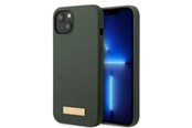 Mobiel - Covers & Cases - GUESS GUHMP13MSBPLA iPhone 13 6.1" green/khaki hard case Silicone Logo Plate MagSafe - 3666339056940