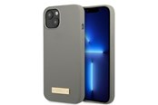 Mobiel - Covers & Cases - GUESS GUHMP13MSPLG iPhone 13 6.1" grey/grey hard case Silicone Logo Plate MagSafe - 3666339056902