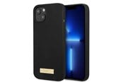 Mobiel - Covers & Cases - GUESS GUHMP13MSPLK iPhone 13 6.1" black/black hard case Silicone Logo Plate MagSafe - 3666339056827