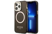 Mobiel - Covers & Cases - GUESS Gold Outline Translucent MagSafe case for iPhone 13 Pro Max - black - 3666339057046
