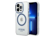 Mobiel - Covers & Cases - GUESS GUHMP14XHTRMB iPhone 14 Pro Max 6.7" blue/blue hard case Metal Outline Magsafe - 3666339069810