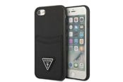 Mobiel - Covers & Cases - GUESS GUHCI8PSATPK iPhone 7/8 SE 2020 / SE 2022 hardcase black/black hardcase Saffiano Triangle Logo Cardslot - 3666339050177