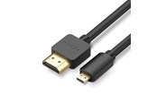 Beelscherm- en tv-kabel - UGREEN HD127 Micro HDMI to HDMI 2.0 cable (4K 60Hz) - 1m - Black - 30148