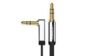 Audiokabel - UGREEN 10599 Flat cable AUX audio cable 3.5mm mini jack - 2m - Silver - 10599