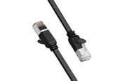 Netwerk - kabel - UGREEN 50185 Flat Ethernet network cable (RJ45 Cat 6 UTP 1000 Mbps) - 2m - Black - Zwart - 2m - 50185