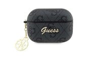 Mobiel - Overige accessoires - GUESS GUAP2G4GSMK AirPods Pro 2 cover black/black 4G Charm Collection - 3666339102425