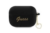 Mobiel - Overige accessoires - GUESS GUAP2LSCHSK AirPods Pro 2 cover black/black Silicone Charm Heart Collection - 3666339102395