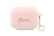 Mobiel - Overige accessoires - GUESS GUAP2LSCHSP AirPods Pro 2 cover pink/pink Silicone Charm Heart Collection - 3666339111014