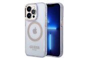 Mobiel - Covers & Cases - GUESS GUHMP14LHTCMU iPhone 14 Pro 6.1" purple/purple hard case Gold Outline Translucent MagSafe - 3666339069568