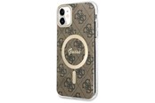 Mobiel - Covers & Cases - GUESS GUHMN61H4STW iPhone 11 6.1" brown/brown hardcase 4G MagSafe - 3666339126841