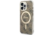 Mobiel - Covers & Cases - GUESS GUHMP13LH4STW iPhone 13 Pro / 13 6.1" brown/brown hardcase 4G MagSafe - 3666339126865