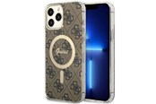 Mobiel - Covers & Cases - GUESS GUHMP13XH4STW iPhone 13 Pro Max 6.7" brown/brown hardcase 4G MagSafe - 3666339126872