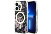 Mobiel - Covers & Cases - GUESS GUHMP14LHCFWSK iPhone 14 Pro 6.1" black/black hardcase Flower MagSafe - 3666339115531