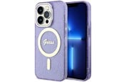 Mobiel - Covers & Cases - GUESS GUHMP14LHCMCGU iPhone 14 Pro 6.1" purple/purple hardcase Glitter Gold MagSafe - 3666339125684