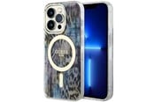 Mobiel - Covers & Cases - GUESS GUHMP14LHLEOPWB iPhone 14 Pro 6.1" blue/blue hardcase Leopard MagSafe - 3666339115739