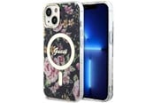 Mobiel - Covers & Cases - GUESS GUHMP14MHCFWSK iPhone 14 Plus 6.7" black/black hardcase Flower MagSafe - 3666339115524