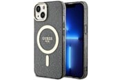 Mobiel - Covers & Cases - GUESS GUHMP14MHCMCGK iPhone 14 Plus 6.7" black/black hardcase Glitter Gold MagSafe - 3666339125578