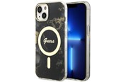 Mobiel - Covers & Cases - GUESS GUHMP14MHTMRSK iPhone 14 Plus 6.7" black/black hardcase Golden Marble MagSafe - 3666339115760