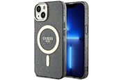 Mobiel - Covers & Cases - GUESS Glitter Gold MagSafe case for iPhone 14 - black - 3666339125561