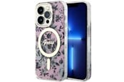 Mobiel - Covers & Cases - GUESS GUHMP14XHCFWSP iPhone 14 Pro Max 6.7" pink/pink hardcase Flower MagSafe - 3666339115586