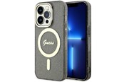 Mobiel - Covers & Cases - GUESS GUHMP14XHCMCGK iPhone 14 Pro Max 6.7" black/black hardcase Glitter Gold MagSafe - 3666339125592