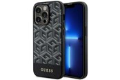 Mobiel - Covers & Cases - GUESS GUHMP14XHGCFSEK iPhone 14 Pro Max 6.7" black/black hardcase GCube Stripes MagSafe - 3666339112455