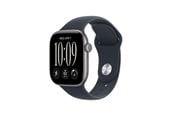 Smartwatch, Sporthorloge en Activity Tracker - Apple Watch Series 12 GPS 42mm Space Grey Aluminium Case with Navy Blue Sport Band - M/L - MJE94QN/A