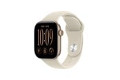 Smartwatch, Sporthorloge en Activity Tracker - Apple Watch Series 12 GPS 42mm Light Gold Aluminium Case with Sand Sport Band - S/M - MJED4QN/A