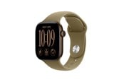 Smartwatch, Sporthorloge en Activity Tracker - Apple Watch Series 12 GPS 42mm Dark Bronze Aluminium Case with Olive Sport Band - S/M - MJEF4QN/A