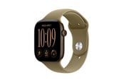 Smartwatch, Sporthorloge en Activity Tracker - Apple Watch Series 12 GPS 46mm Dark Bronze Aluminium Case with Olive Sport Band - M/L - MJEU4QN/A