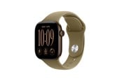 Smartwatch, Sporthorloge en Activity Tracker - Apple Watch Series 12 GPS + Cellular 42mm Dark Bronze Aluminium Case with Olive Sport Band - S/M - MJG44QN/A