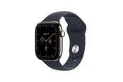 Smartwatch, Sporthorloge en Activity Tracker - Apple Watch Series 12 GPS + Cellular 42mm Natural Titanium Case with Navy Blue Sport Band - M/L - MJGG4QN/A