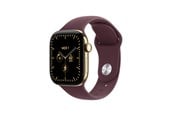 Smartwatch, Sporthorloge en Activity Tracker - Apple Watch Series 12 GPS + Cellular 42mm Radiant Gold Titanium Case with Burgundy Sport Band - M/L - MJGK4QN/A