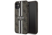 Mobiel - Covers & Cases - GUESS GUHMN61P4RPSW iPhone 11 / Xr brown/brown hardcase 4G Printed Stripes MagSafe - 3666339119713